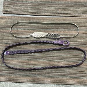 Belt Bundle (purple and silver stretch belt)